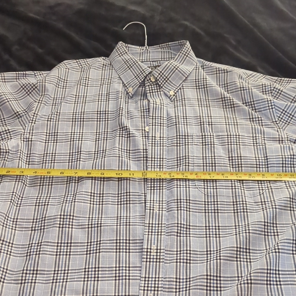 Classic Blue Plaid Men's Shirt